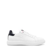 Peuterey Präglad-logotyp lädersneakers White, Herr