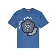 Kenzo Pop T-shirt. Lätt jersey. Tryckt. Blue, Herr