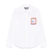 Jacquemus Vit Button-Up Skjorta med Grafisk Print White, Herr