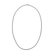 Tom Wood Sterling Silver Curb Chain Halsband Gray, Herr