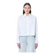 MM6 Maison Margiela Kontrastpanel Skjorta White, Dam