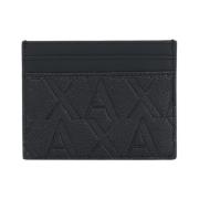 Armani Exchange Svart herr plånbok med geometriska detaljer Black, Her...