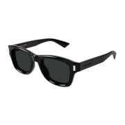 Saint Laurent Djärv acetatram med fasetterad front Black, Unisex