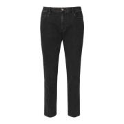 Emporio Armani Svarta Slim Fit Jeans 5 Fickor Black, Herr