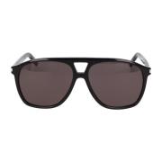 Saint Laurent Oregelbunden Form Solglasögon SL 596 Dune Black, Unisex