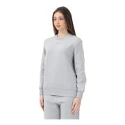 Diesel Grå Crewneck Tröja Minimalistisk Design Gray, Dam