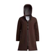 Stutterheim Lätt Matt Dragkedja Regnrock Brown, Dam