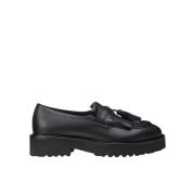 Doucal's Damernas läder Penny loafers | svart Black, Dam