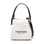 Tom Ford Amalfi Toteväska med Läderrem Beige, Dam