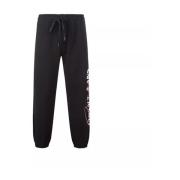 Versace Jeans Couture Bomulls sweatpants med broderat logotyp Black, H...