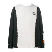 Heron Preston Penseldrag Tryck Logotyp T-shirt Herr Black, Herr