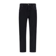 Saint Laurent Relaxed Straight Jeans Black, Herr