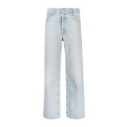 Mother Straight Jeans Blue, Dam