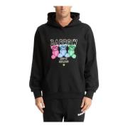 Barrow Mönstrad Teddy Sweatshirt med Logoficka Black, Herr