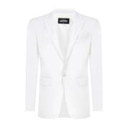 Dsquared2 Bomullsblazer med Polyesterfoder White, Herr