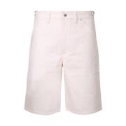 Jil Sander Denim Shorts med Baklogo Detalj White, Herr