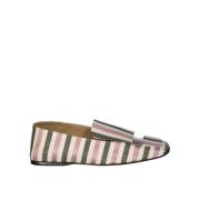 Sergio Rossi Jacquard Loafers med Metall Logo Maskinvara Multicolor, D...