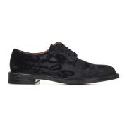 Maison Margiela Svarta Velvet Oxford Snörskor Ss23 Black, Herr