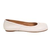 Maison Margiela Kräm Läder Tabi Ballerina Skor Beige, Dam