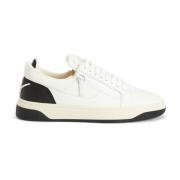 Giuseppe Zanotti Läder Låg-Top Sneakers med Dragkedja White, Herr