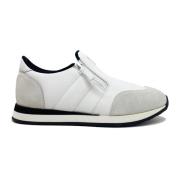 Giuseppe Zanotti Lädersneakers med mockadetalj White, Herr