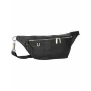 Rick Owens Svart läder Bumbag med dragkedjefickor Black, Unisex