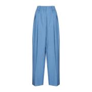 Stella McCartney Högmidjade skräddade byxor Blue, Dam