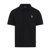 Moncler Svart SS Polo Tröja Black, Herr