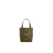 Loewe Geometrisk Puzzle Fold Mini Tote Green, Dam