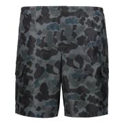 Palm Angels Camouflage Badshorts med Justerbar Midja Multicolor, Herr