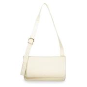 Jil Sander Snygg Läder Crossbody Väska Beige, Dam