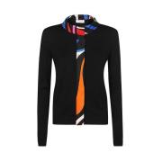 Emilio Pucci Silkeinsats Cardigan Black, Dam