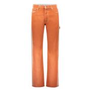 Heron Preston Jeans med gradient effekt och logotyp Orange, Herr