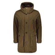 Moorer Huvad Parkas med Shearlingkrage Green, Herr