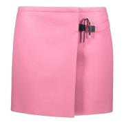 Givenchy Wrap-around Wool Mini Skirt Pink, Dam