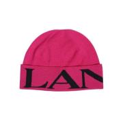 Lanvin Logo Ullhatt Pink, Dam