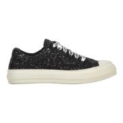 Love Moschino Glitter Low-Top Sneakers med Logo Print Black, Dam