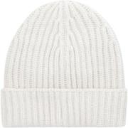 Malo Kashmir Ribbstickad Beanie Mössa Beige, Herr