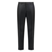 Brioni Skräddade yllebyxor Black, Herr