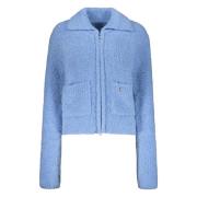 LOW Classic Klassisk Ull Zip-jacka Blue, Dam