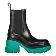 Bottega Veneta Flash ankelboots med lug sula Black, Dam