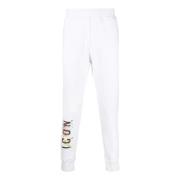 Dsquared2 Vita sweatpants med ikontryck White, Herr