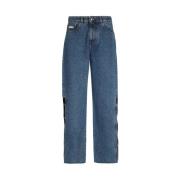 Gcds Vida jeans med sidoslitsar Blue, Dam