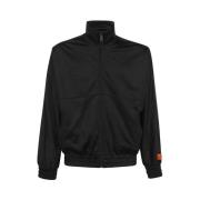 Heron Preston Broderad Logotyp Hel Dragkedja Hoodie Black, Herr