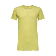 Rick Owens Ekologisk Bomull Ribbad Hals T-shirt Green, Herr