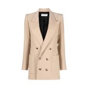 Saint Laurent Vintage Blazer Beige, Dam