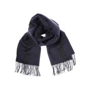 Brioni Sidenscarf Fransad kant Blue, Herr