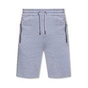 Balmain Avslappnade bomullsshorts Gray, Herr