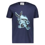 Iceberg Maxi Print Bomull T-shirt Blue, Herr