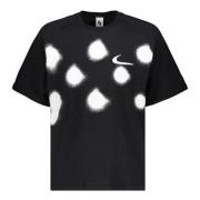 Off White Kortärmad T-shirt med Spray Print Black, Herr